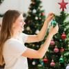 36-delars set av splittringsfria julgranskulor för att dekorera julgranar, hängande kulset för julpartydekorationer