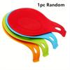 1pc Colorful Silicone Spoon Rest - Heat-Resistant, Durable Kitchen Mat for Spoons & Forks, Easy to Clean, Random Color Selection