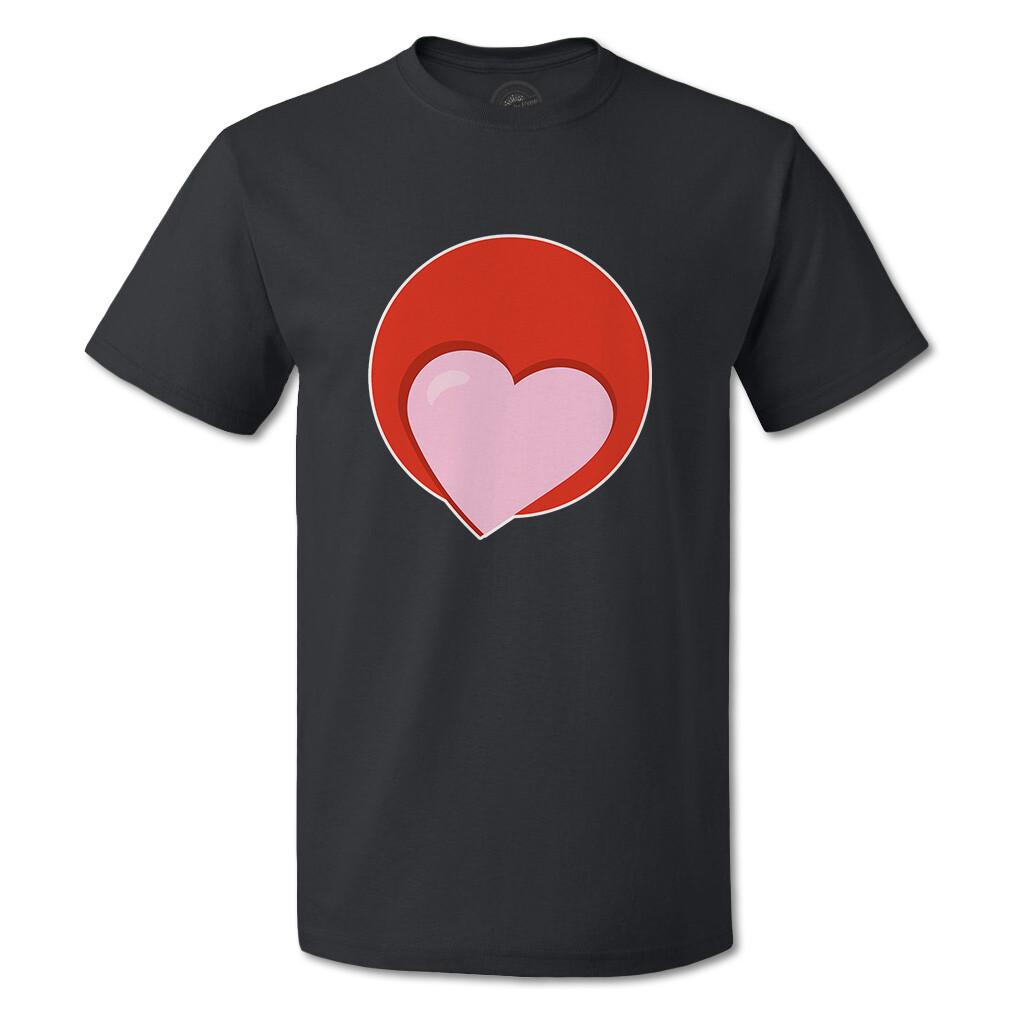 Funny Graphic T Shirts Halloween Heart Red Light Pink Valentins Day Cotton Shape S