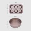 5 Pieces Cake Mould Carbon Steel Muffin Pizza Baking Cake Baking Cake Bread Cans Bread Maker Mould Kitchen Accessories | Cooking Kits