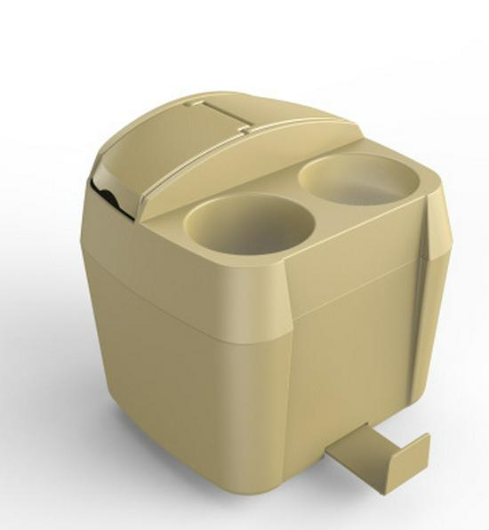 

Shunwei Автомобильный мусорный бак и органайзер с подстаканником 20x18x20 cm бежевый