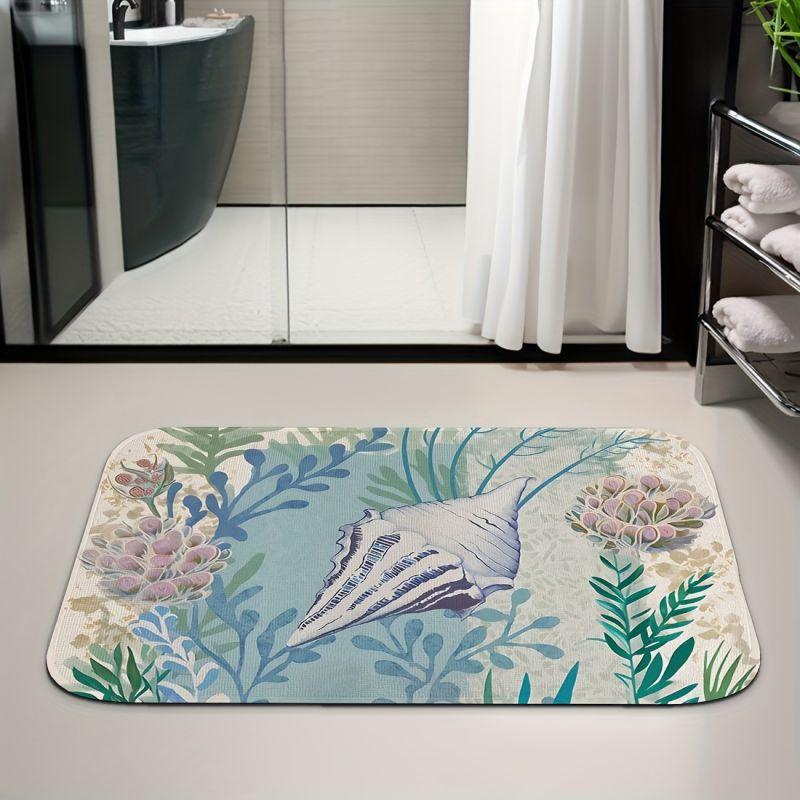 Dolphin Lighthouse Print Bath Mat Diatom Mud Non-slip Bathroom Floor Rug Super Absorbent Entrance Carpet Kitchen Rug Home Decor