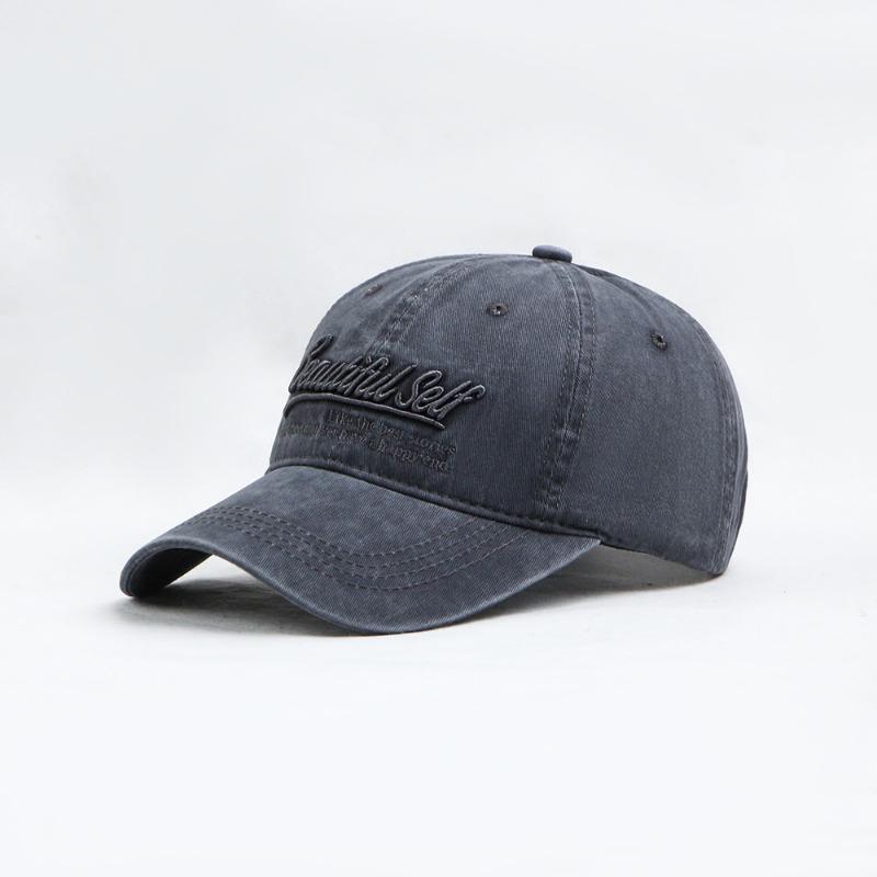 New Cotton Soft Top Cap Men's and Women's Three-dimensional Embroidery Simple Casual Travel Baseball Cap