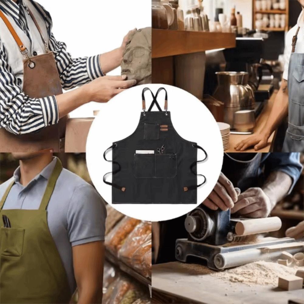 Adjustable Kitchen Apron Oil-proof Chef Apron Household Barista Apron  Grill Restaurant