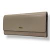 Used Flap Wallet Babylon Continental WalletPurse Gurege/beige Leather Women