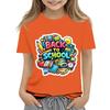 Children's Casual and Fashionable Round-Neck Printed Short-Sleeve Top for Back-to-School