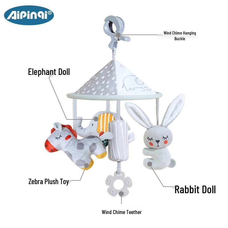 Aipinqi Nordic Style Baby Animal Stroller Hanging Plush Toy Pendant