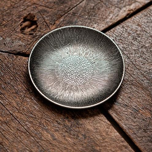 Japanese-style coaster, alloy cup holder, tea saucer, tea holder, antique Zen wind insulation pad, Kung Fu tea set tea ceremony