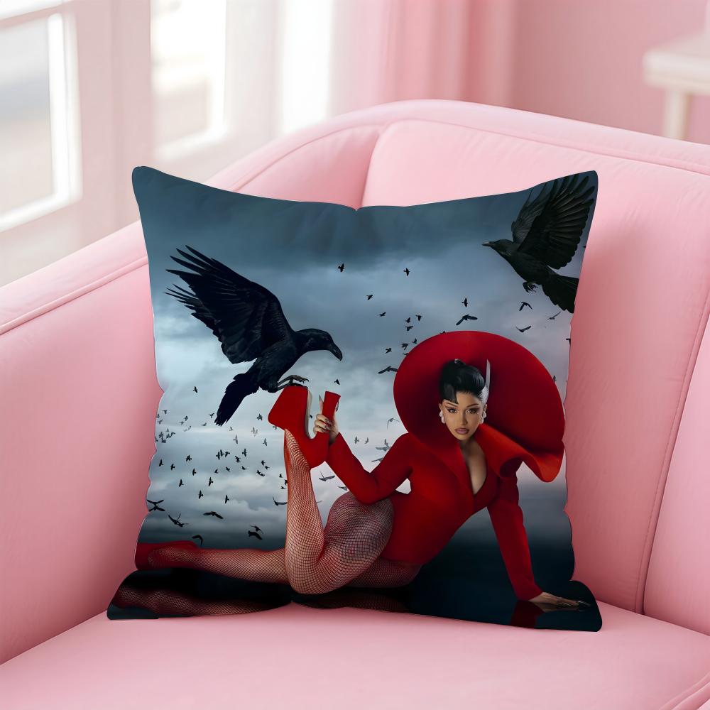 Bold Rap American Sexy Cool Singer CCardi B Cushion Cover Pillow Case Soft Skin Friendly Fabric Concealed Zipper