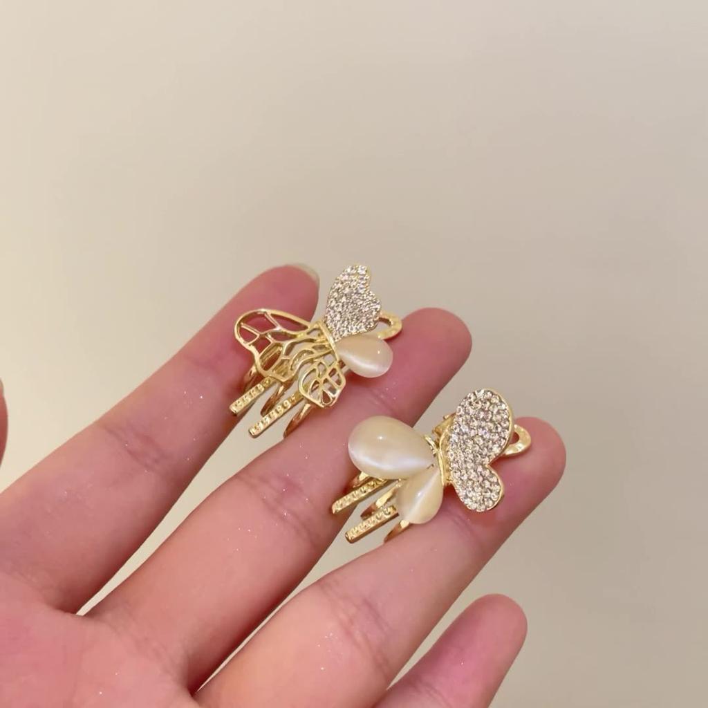 Super fairy opal butterfly hairpin, new Korean new broken hair bangs clip, grab clip, versatile side clip hair accessories