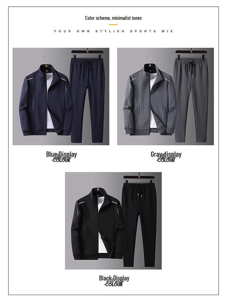 Trening sportiv de primăvară-toamnă pentru bărbați 2024: Set 3 piese pentru tată de vârstă mijlocie