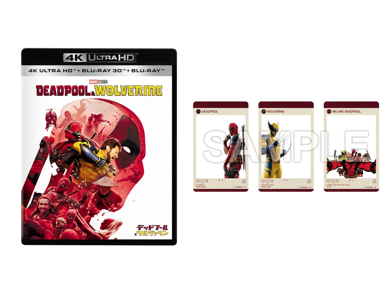 

Deadpool Wolverine 4K UHD 3D Set Includes a set of 3 original acrylic cards & + + Blu-ray [Blu-ray]