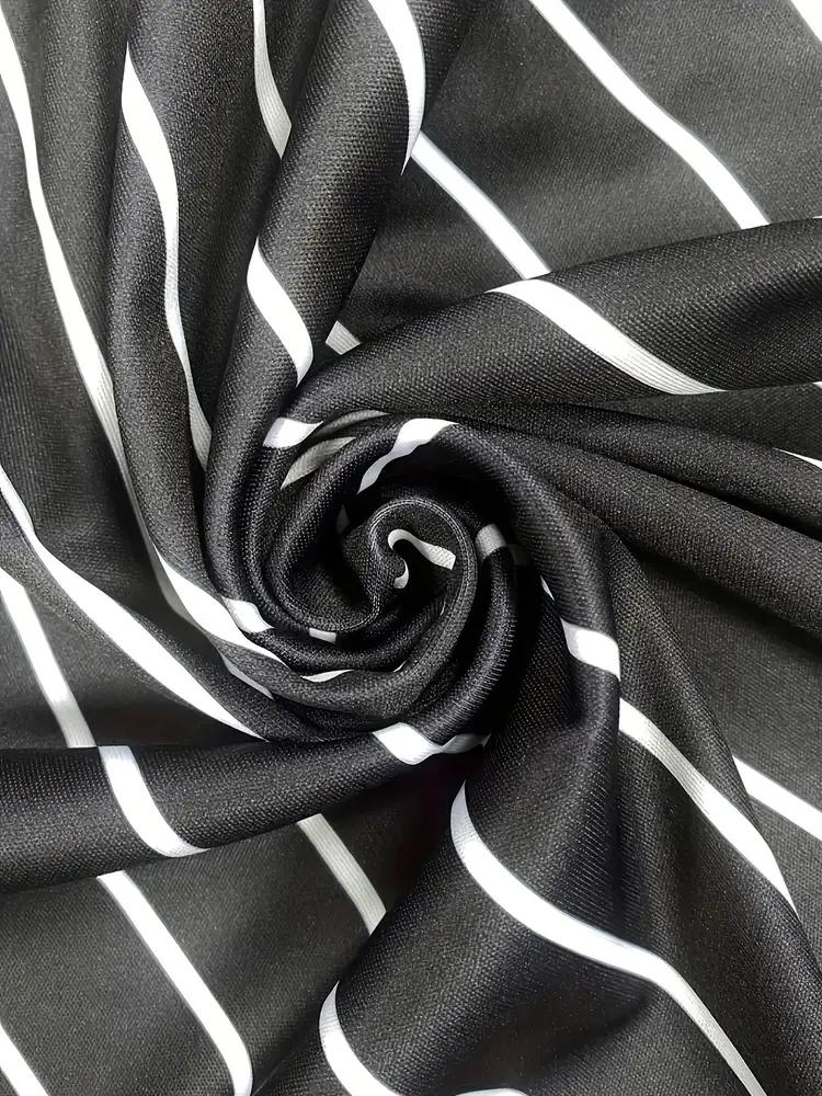 Men's Casual Fashion Short Sleeve Baseball Shirt Mature Black and White Stripe 3D Print Clothing Short Sleeve Shirt Business Casual Shirt