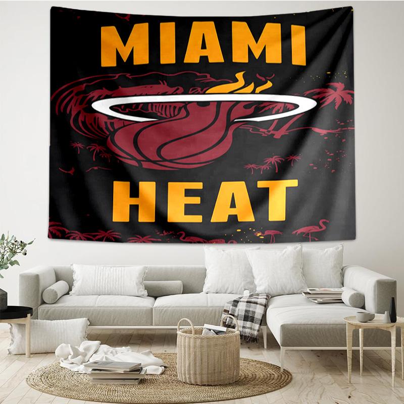 Heat Team Logo Artwork Quick-Dry Tapestry Hanging for Bedroom,Livingroom, Playroom,Decor Art Room Wall Tapestry Holiday and Birthday Gifts