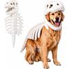 Fantasia de Dinossauro para Cachorro, Esqueleto de T-Rex de Pelúcia Macia Roupa de Halloween para Pet | Estilo Esqueleto Pré-histórico 3D Realista, Pelúcia Macia Flexível