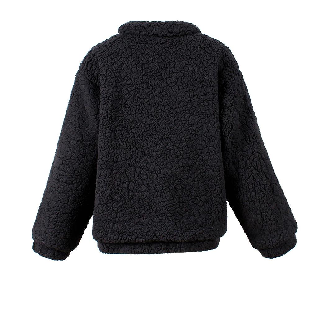 Women's Fashion Casual Jacket Winter Warm Coat Coat Plush Loose Zipper Jacket