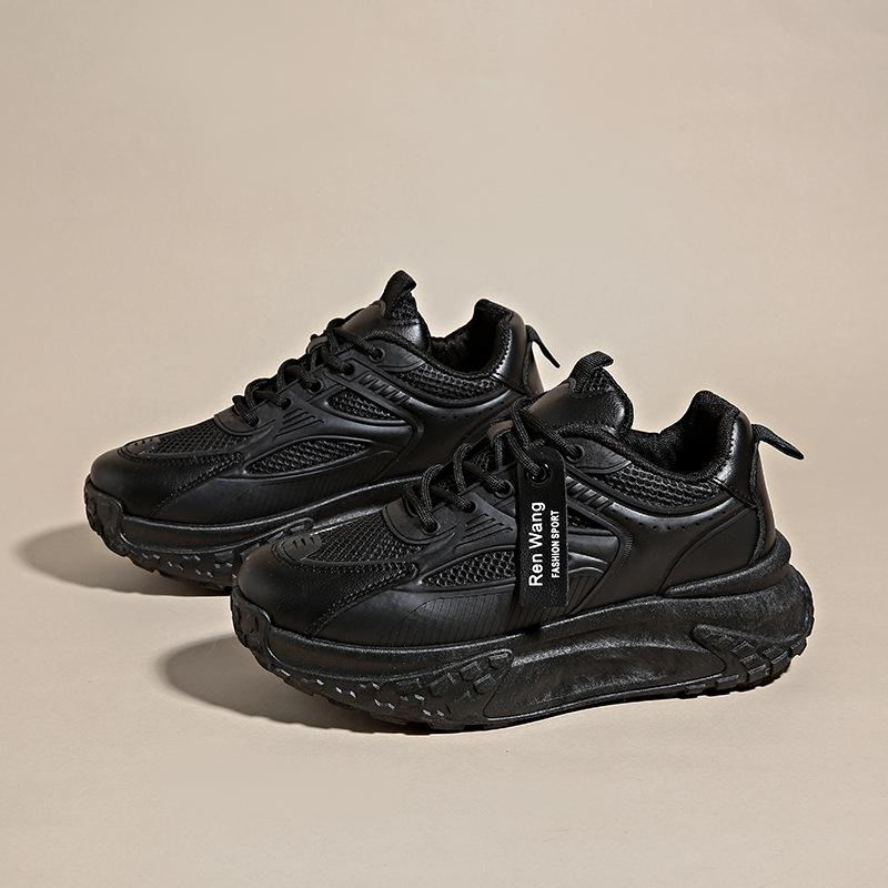 

Платформенные кроссовки папа женщины лето 2025 новые сетчатые интернет-знаменитость дышащие модные универсальные жареные уличные белые кроссовки 35