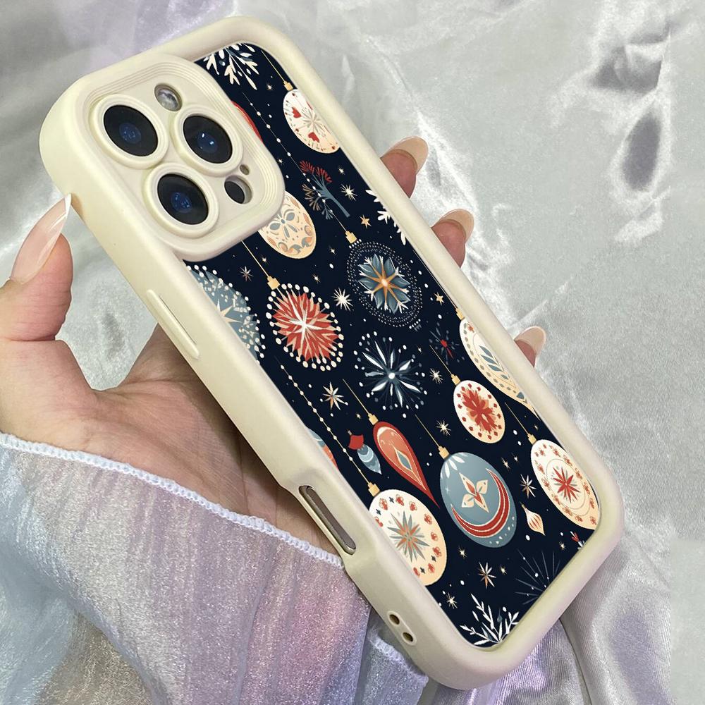 JT250 Folk Art Christmas Design for iPhone 17 16 15 14 13 Pro Max Samsung S26 S25 Ultra A17 A16 A07 A56 A36 A15 Xiaomi 15T Redmi 15c Note 14 Soft Case