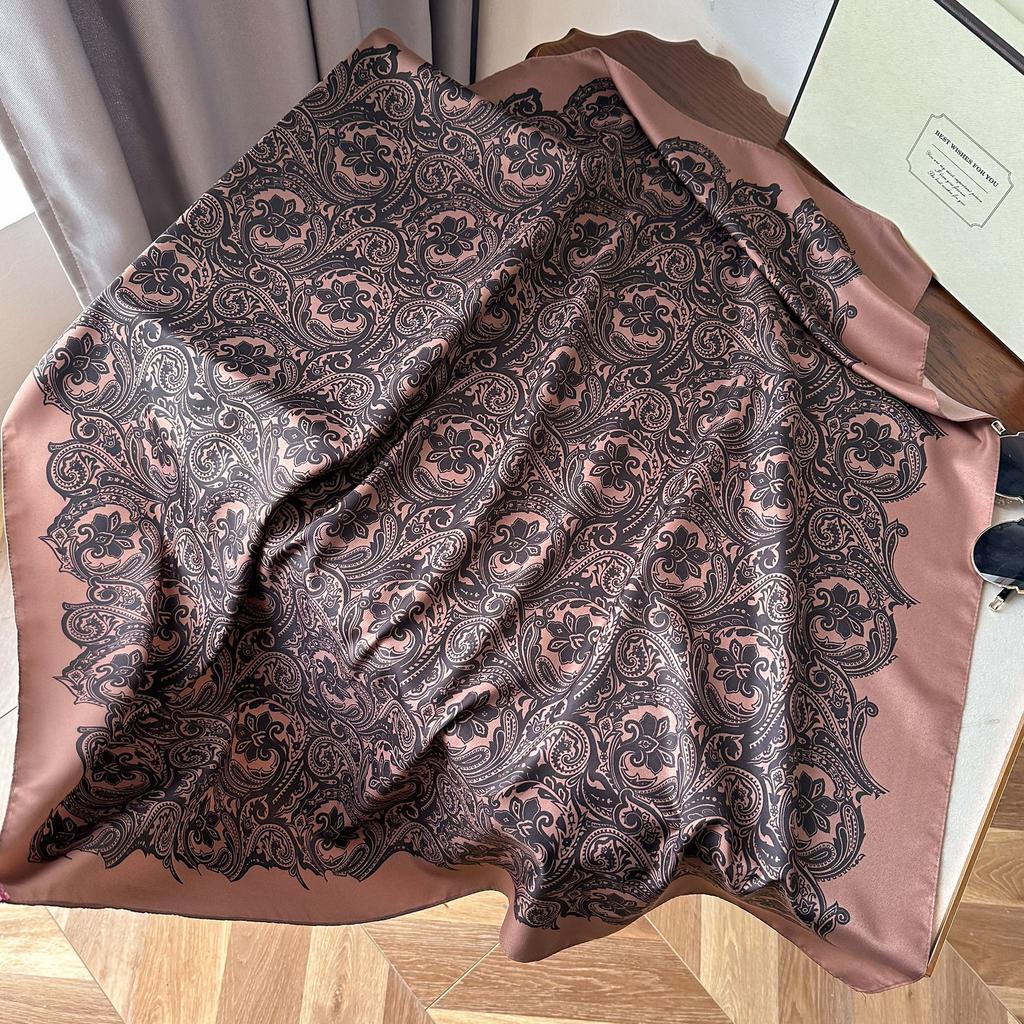 Vysoce kvalitní luxusní hedvábné šátky čelenka Šály Šála na krk pro ženy Řetízek Hedvábný šátek Dámská ozdobná šála