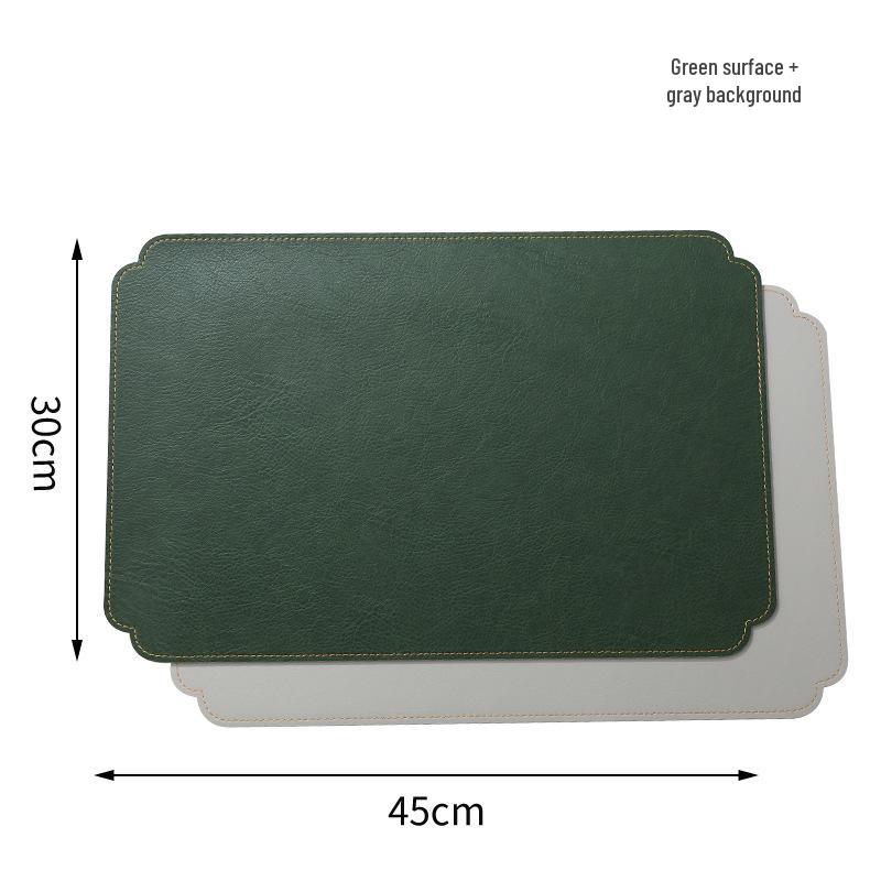 Waterproof European Leather Heat-Resistant Placemat for Hotel and Restaurant Dining