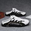 Fashion Men Slippers 2025 Summer Trendy Men Flat Bottom Casual Shoes Soft Sole Men Sneakers Outdoor Half Slippers Zapatos De Hombre