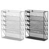 Wall Hanging File Holder Document Organiser 6 Tiered Mesh Wall Mounted Document Holder Magazine Storage Rack In Tray