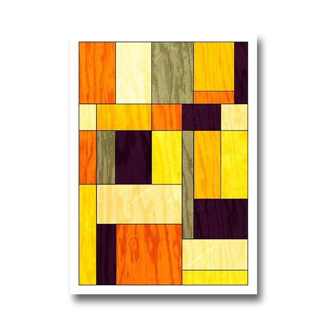 Mondrian Inspired Canvas Art Paintings Colorful Posters and Prints Abstract Wall Art Pictures for Living Room Home Decoration No Frame