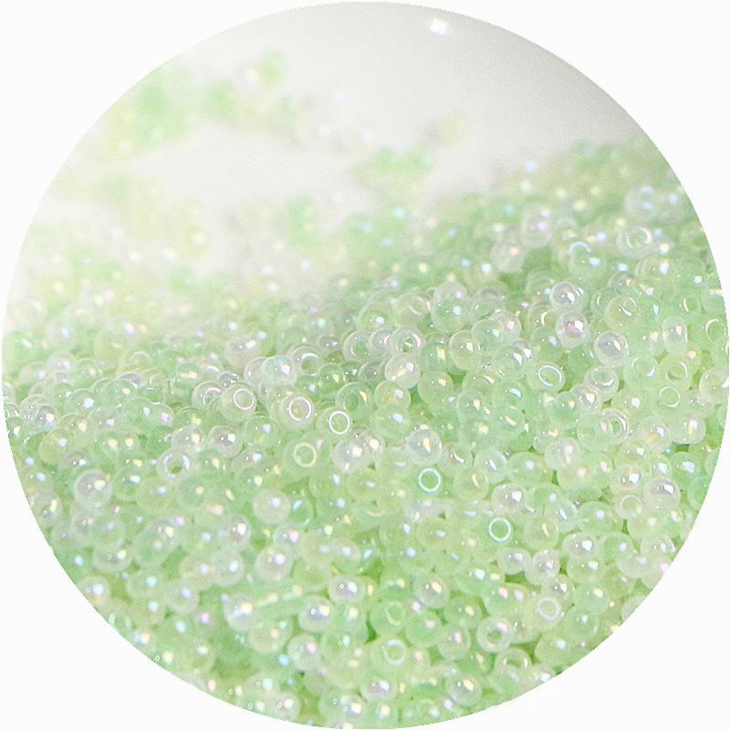 2mm Irisierende Glas-Samenperlen: Cremige Wolke für DIY Schmuck & Armbänder