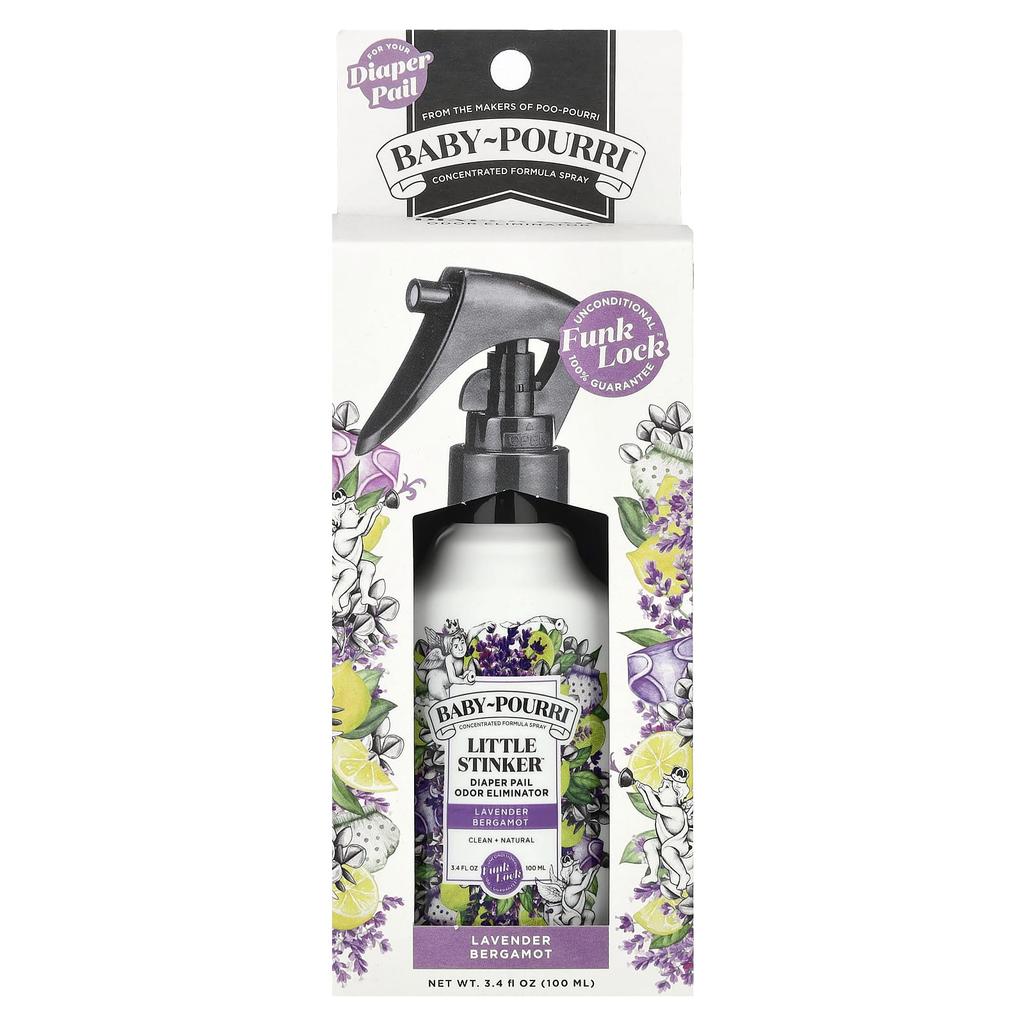 POO-POURRI Baby-Pourri™, Little Stinker™, Diaper Pail Odor Eliminator, Lavender Bergamot, 100 Ml (3.4 Fl Oz)