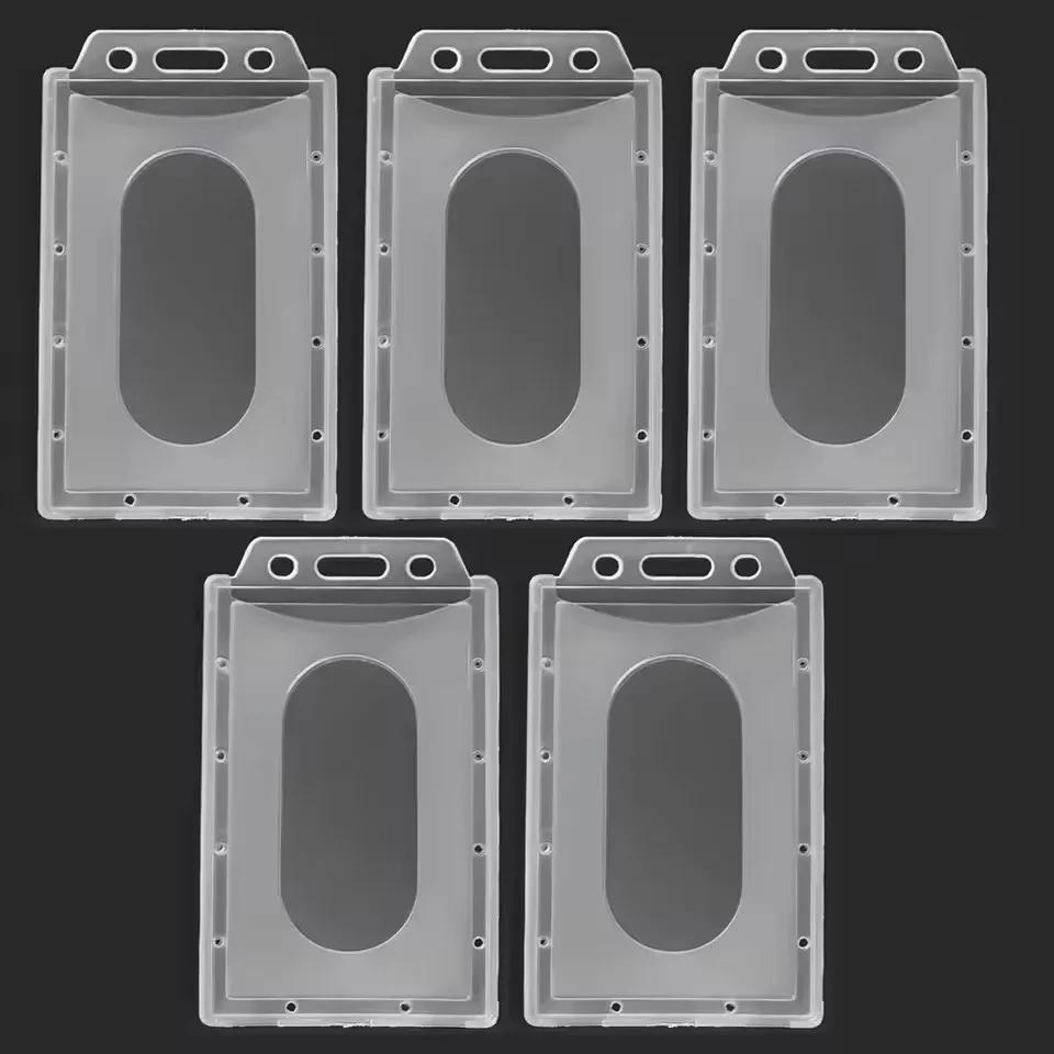 20/10/5/1PCS Transparent Frosted ID Tag Name Badge Holder Premium Clear Plastic Card Sleeve for Nurse Staff Card Protector