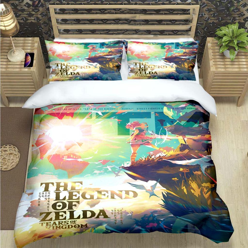 Comforter Fashion Classic Exciting Game Z-Zelda Print Bedding Sets Bed Supplies Set Bed Comforter Set Bedding Set Luxury Gift