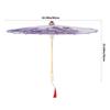 CALLARON Traditional Japanese Oiled Paper Umbrella with Floral Silk Classic Retro Dance Umbrella for and Party Lightweight 270g with Wooden Handle