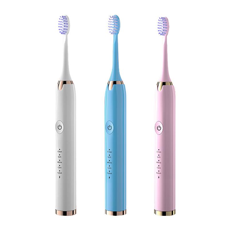 Brosse à Dents Électrique Portable Intelligente Adulte Rechargeable Sonique Brosse à Dents Électrique Vibration Poils Doux
