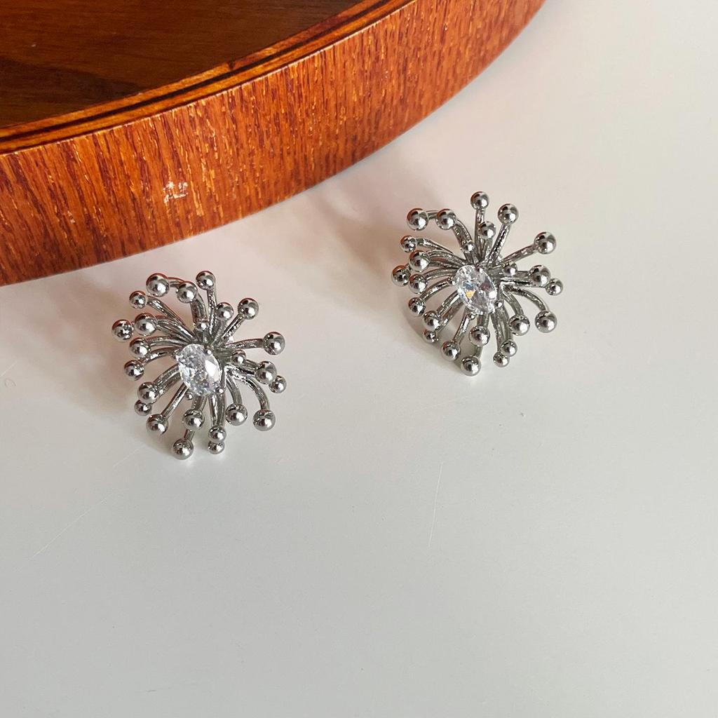 Elegant French Firework Stud Earrings: Sophisticated and Versatile Accessories for Women