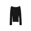 Asymmetrical Slim Button Slit Knit As1kh264