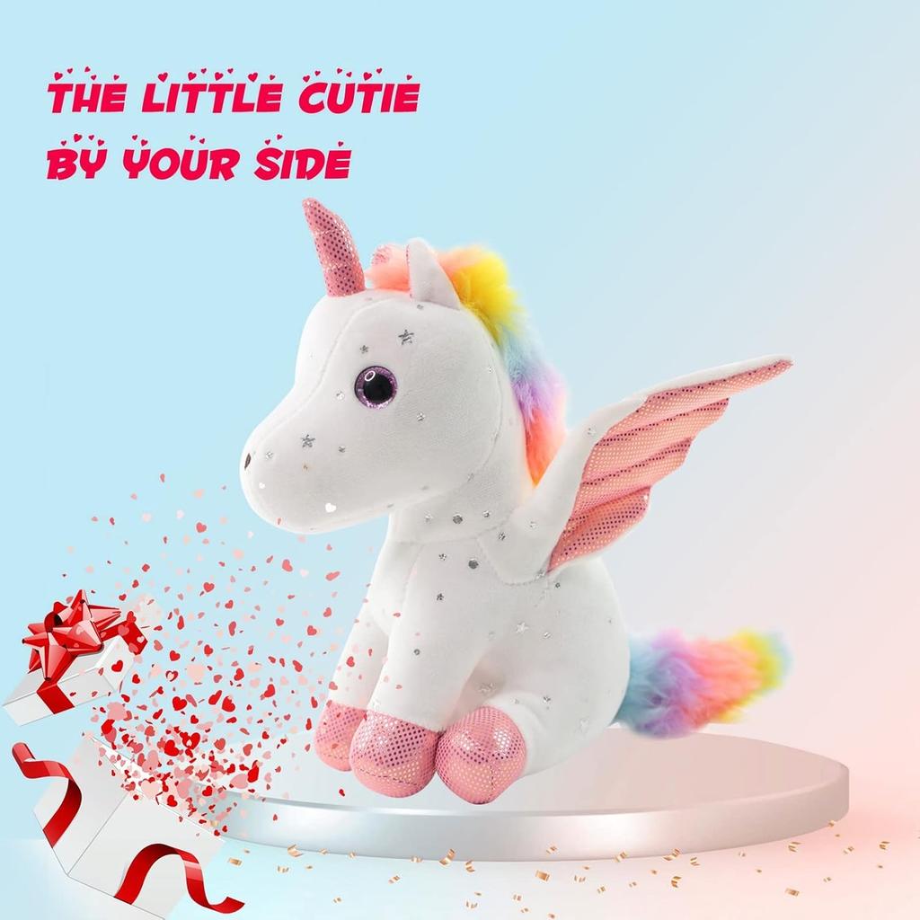 Einhorn Stofftier Weiche Einhorn Plüschtiere Regenbogen Rosa Einhorn Geburtstagsgeschenk für Mädchen Baby Kleinkind Kinder Party Heimdekoration