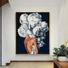 Blommor Kvinna Målning Modern Abstrakt Vägg Canvas Tryck Konst Poster Nyckfull Enkel Bild för Vardagsrum Heminredning Cuadros