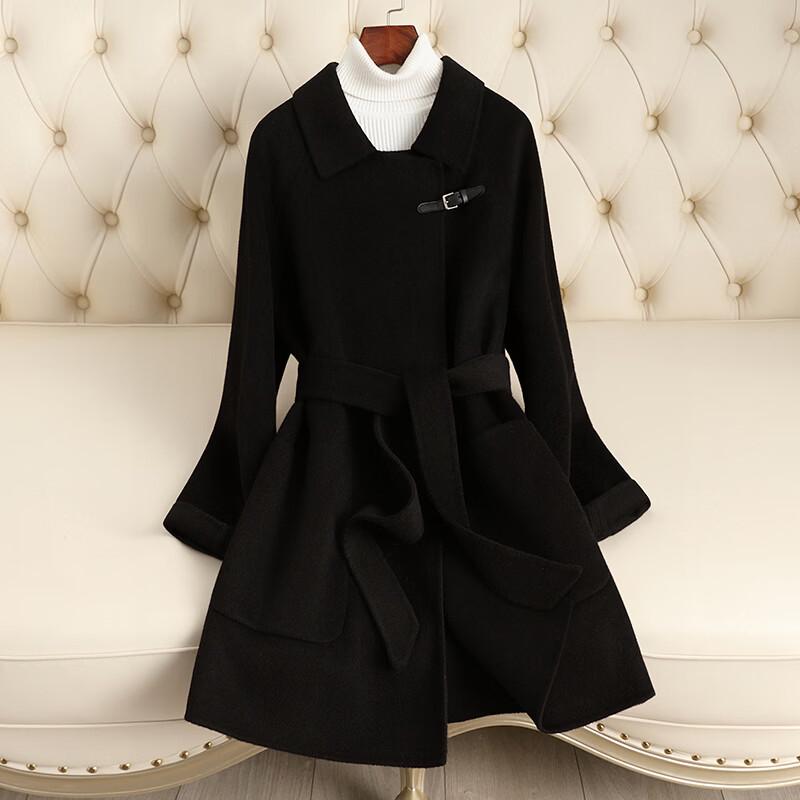 KAISER Women's Wool Double-Faced Mid-Length Overcoat