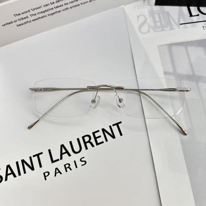 2025 Frameless Gold Wire Rim Glasses for Women & Men: High-Quality, Clear Plano, Myopia-Compatible