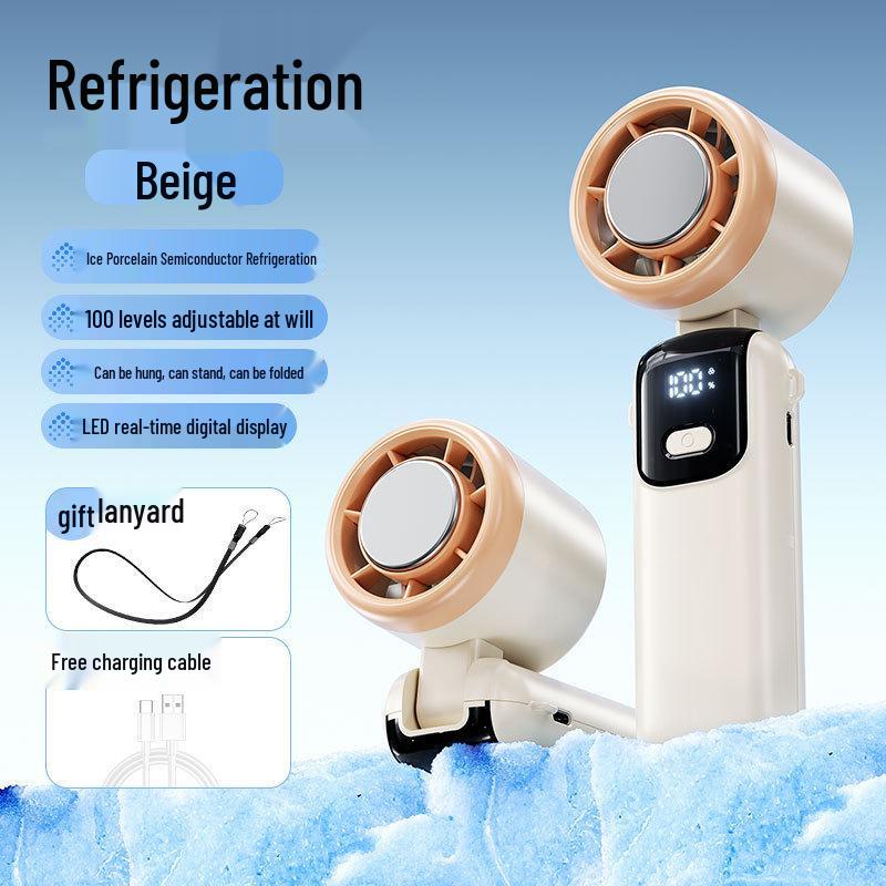 

Portable Bladeless Mini Fan: Handheld, High-Speed Folding Air Conditioner with Cooling Ice Pack 158*56*55mm