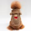 Winter Pet Hooded Coat Small Dogs - Coral Fleece Warm Outfit In Coffee Purple Apricot Red Blue