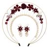 Vintage Lolita Virgin Mary Halo Tiara: Handmade Floral Pearl Headdress for Fashion Shows