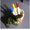 1pc Creative Cartoon Dinosaur Pen Holder Ornament Gift Desktop Storage Resin Craft Gift Decoration Home Decor