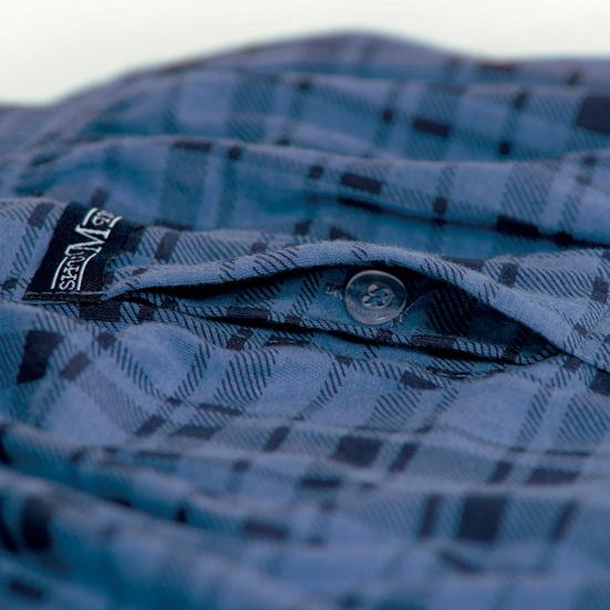 Men Panties Plaid Mid Waist Close Fit Stretch Hidden Button Super Soft Underpants
