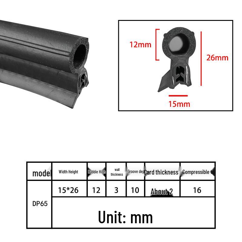 High-Temperature Resistant U-Shaped Rubber Sealing Strip for Dustproofing Electrical Cabinets and Car Doors