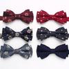 Color-Woven Jacquard Men'S Bow Tie 6Cm Double-Layer Striped Small Flower Business Retro Suit Shirt Bow Tie
