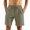 Herren elastische Taille Kordelzug Shorts Leicht Atmungsaktiv Lässig Outdoor Laufen Fitnessstudio Shorts mit Taschen