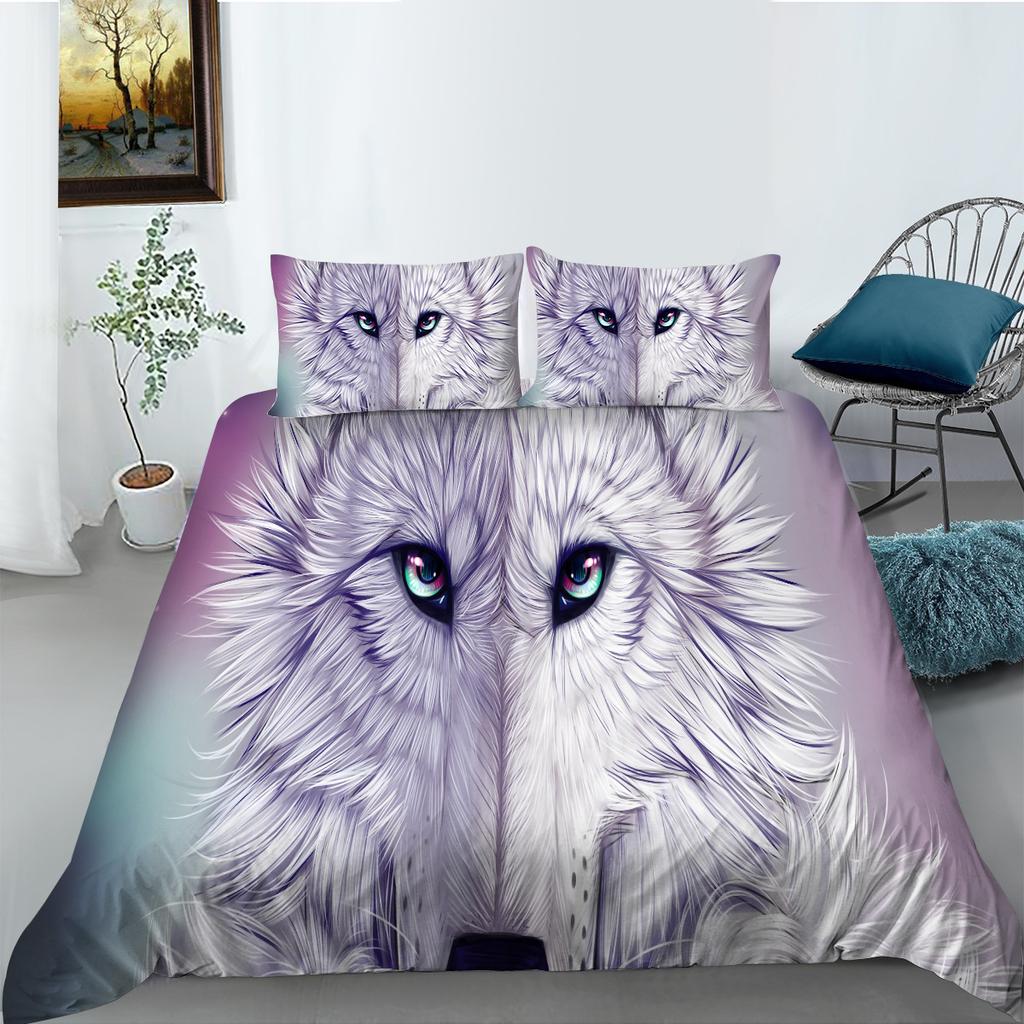 Timberwolves 3D Digital Printing Polyester Bedding Three-Piece Set
