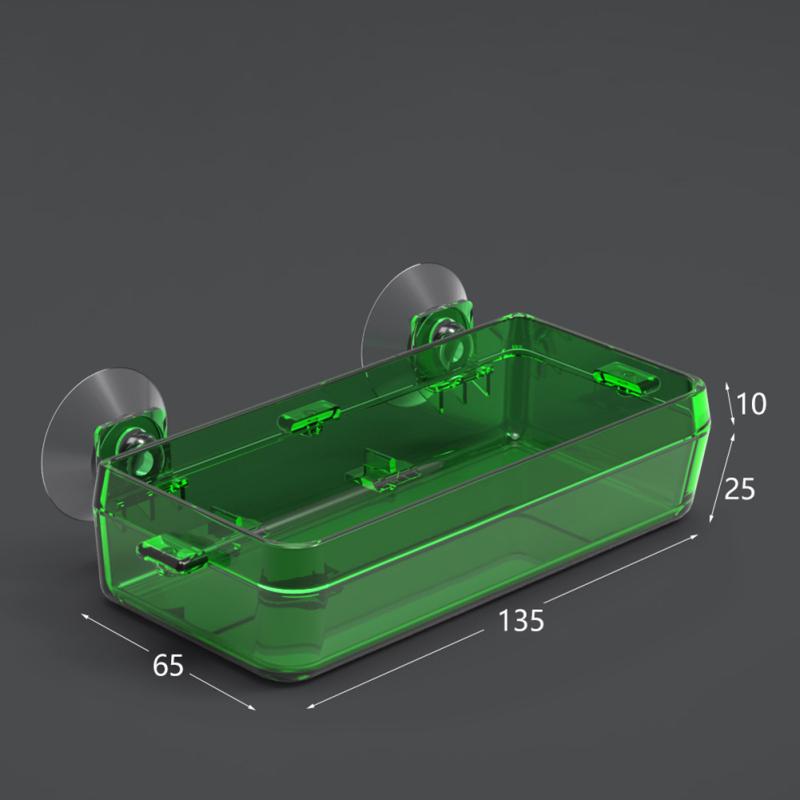 Reptil Transparent Mater Anti-escape Food Bowl Worm Live Container med sterke sugekopper Pet