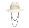 Punk Ketting Strohoed Parelketting DIY Jazzpet Zonnehoed Nieuwe Koreaanse Letterhoed Strandhoed Heren en Dames Punk Hoed Snoepkleurige Zon